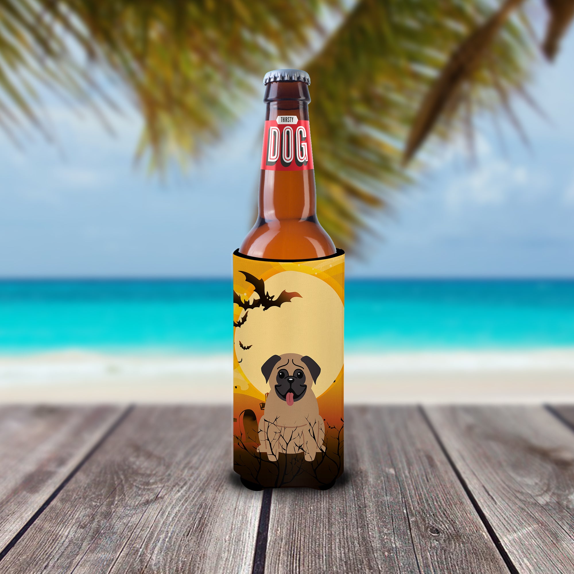Halloween Pug Brown  Ultra Hugger for slim cans BB4271MUK  the-store.com.