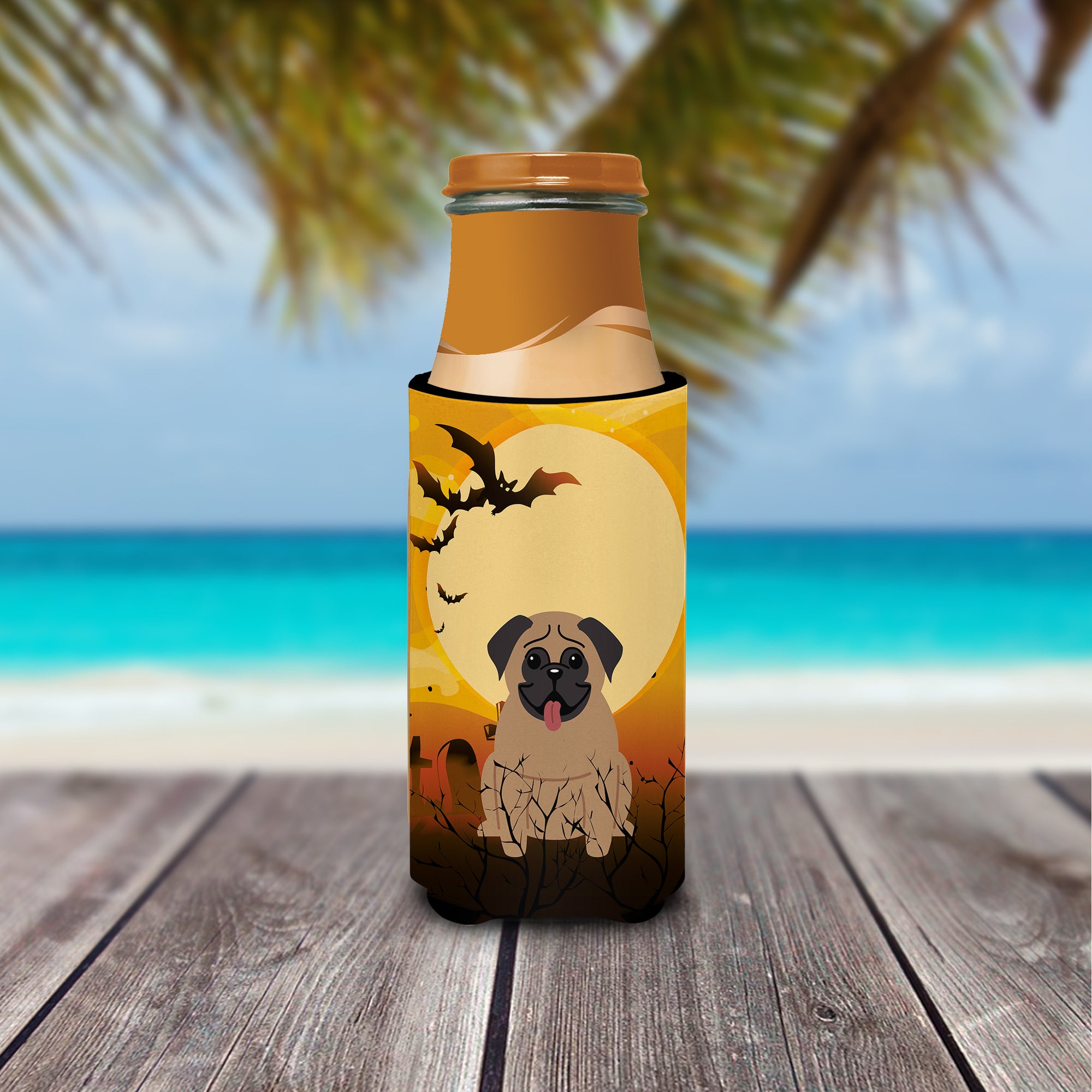 Halloween Pug Brown  Ultra Hugger for slim cans BB4271MUK