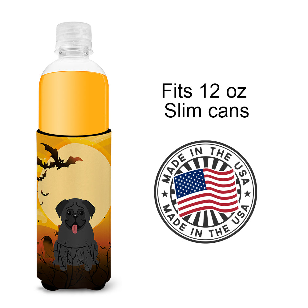 Halloween Pug Black  Ultra Hugger for slim cans BB4272MUK  the-store.com.