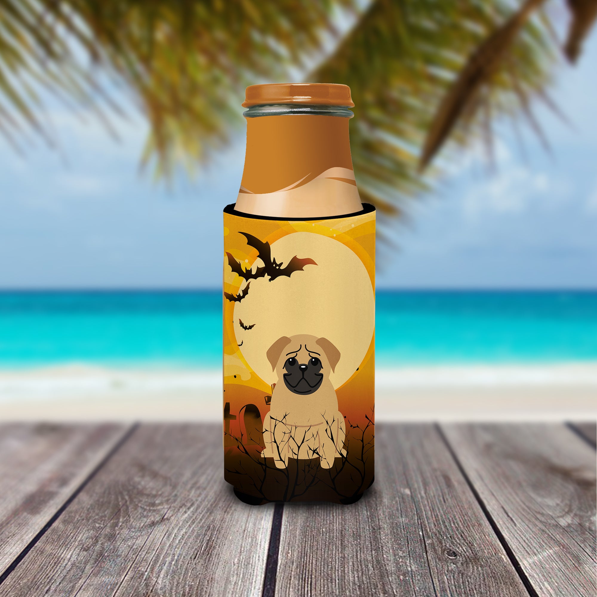 Halloween Pug Brown  Ultra Hugger for slim cans BB4273MUK
