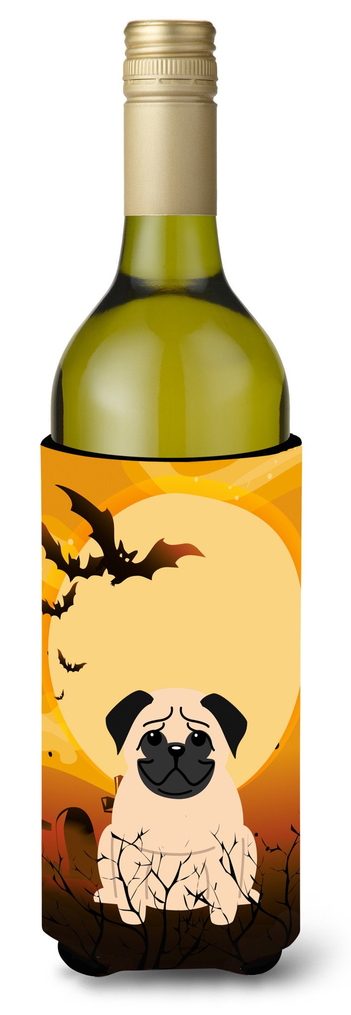 Halloween Pug Fawn Wine Bottle Beverge Insulator Hugger BB4274LITERK by Caroline&#39;s Treasures