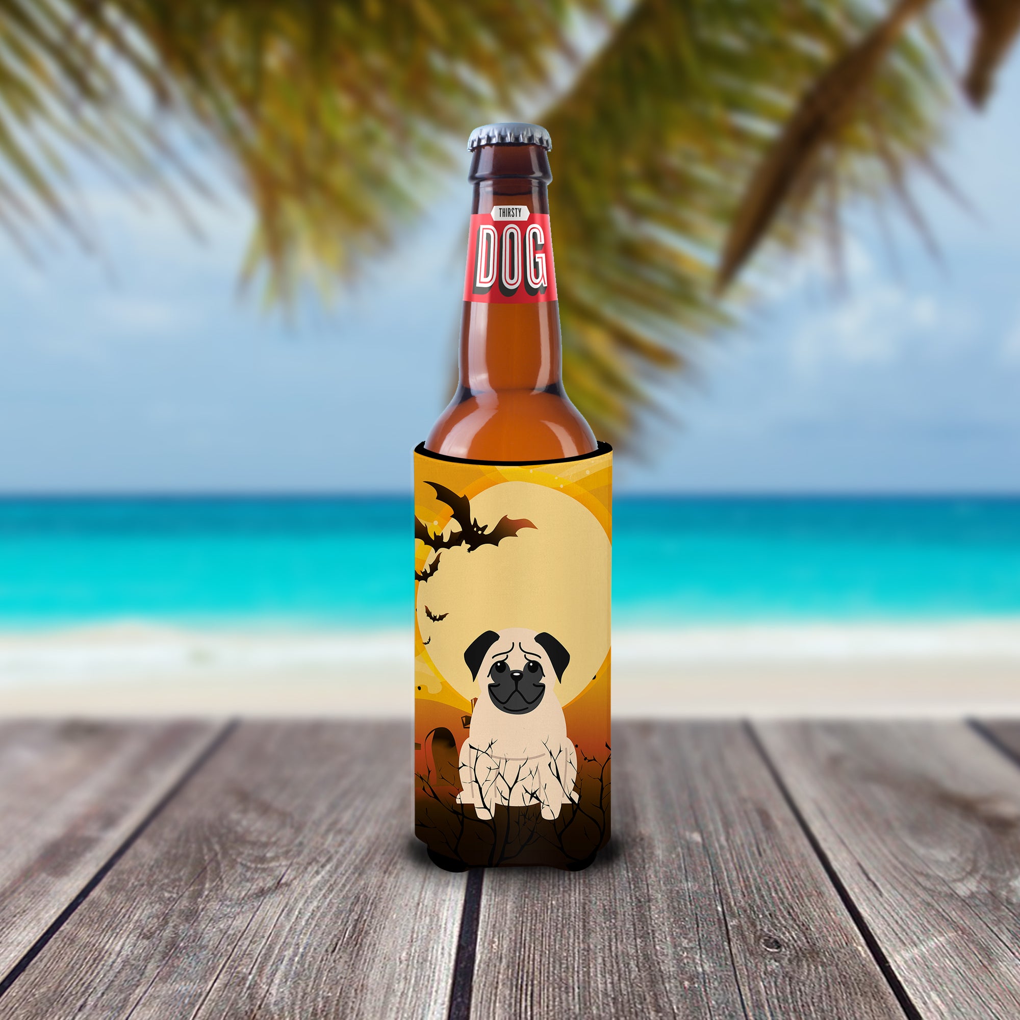 Halloween Pug Fawn  Ultra Hugger for slim cans BB4274MUK  the-store.com.