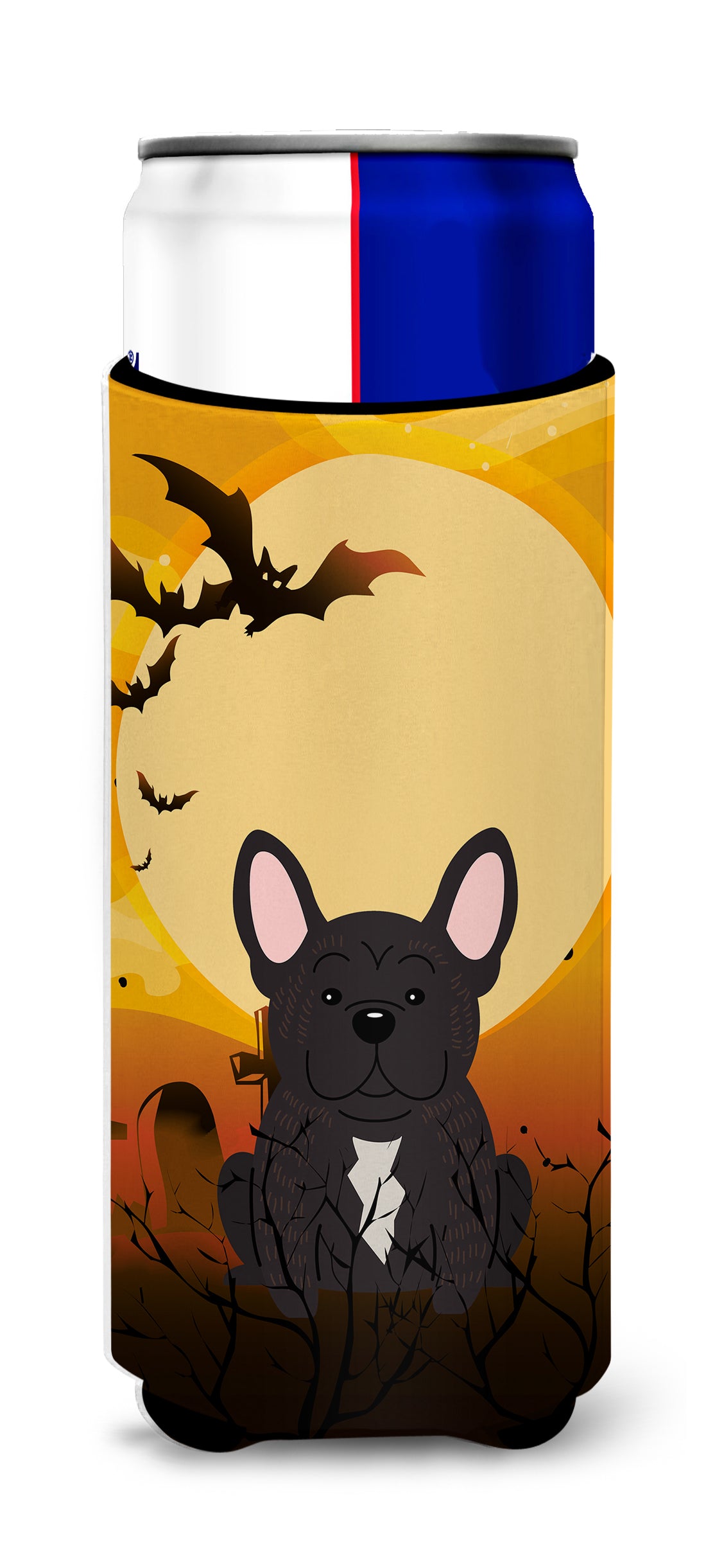 Halloween French Bulldog Brindle  Ultra Hugger for slim cans BB4275MUK  the-store.com.