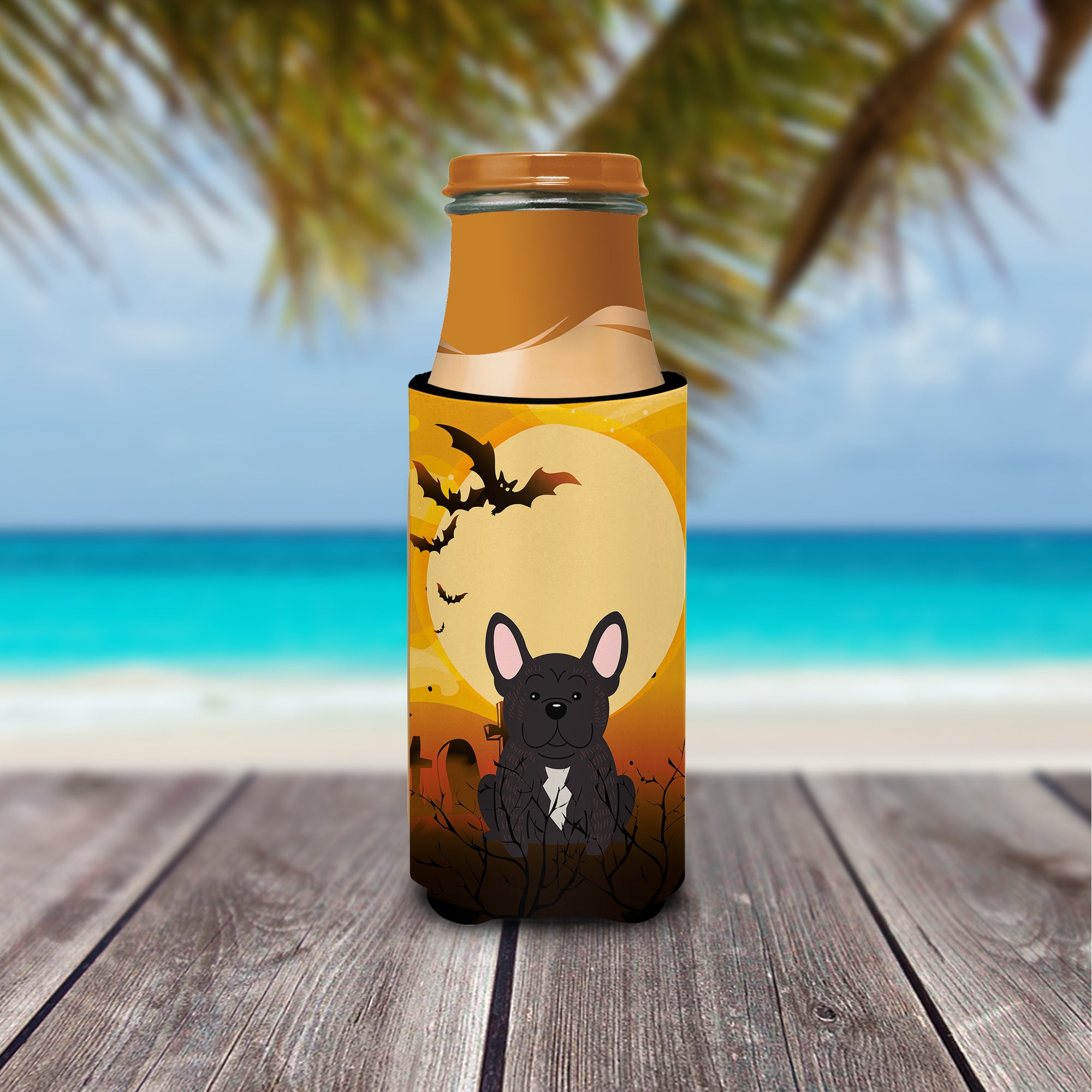 Halloween French Bulldog Brindle  Ultra Hugger for slim cans BB4275MUK  the-store.com.