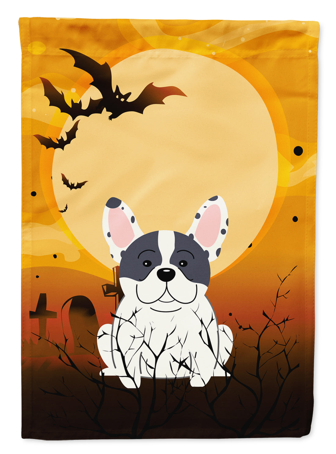 Halloween French Bulldog Piebald Flag Garden Size BB4277GF