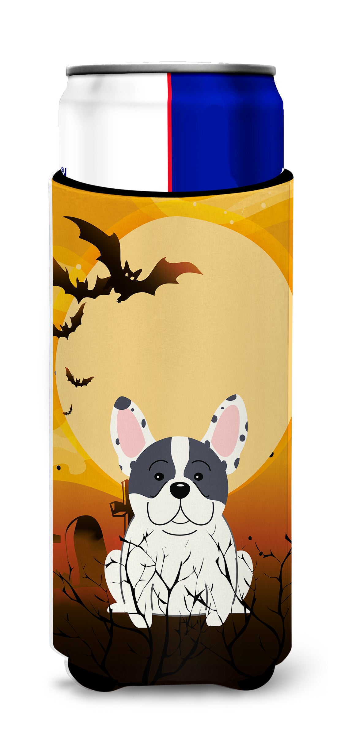 Halloween French Bulldog Piebald  Ultra Hugger for slim cans BB4277MUK  the-store.com.