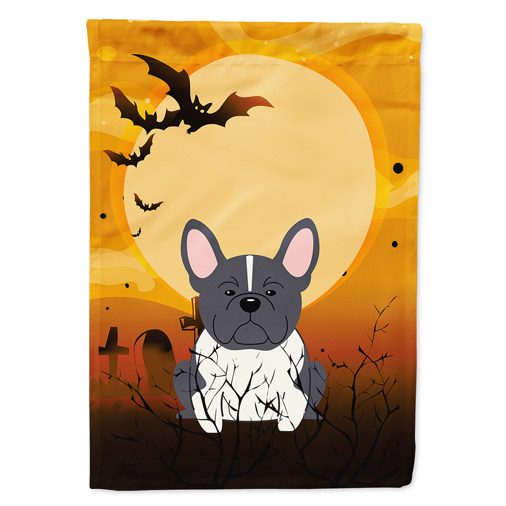 Halloween French Bulldog Black White Flag Canvas House Size BB4278CHF