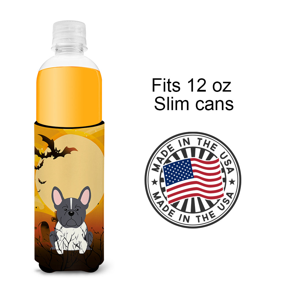Halloween French Bulldog Black White  Ultra Hugger for slim cans BB4278MUK