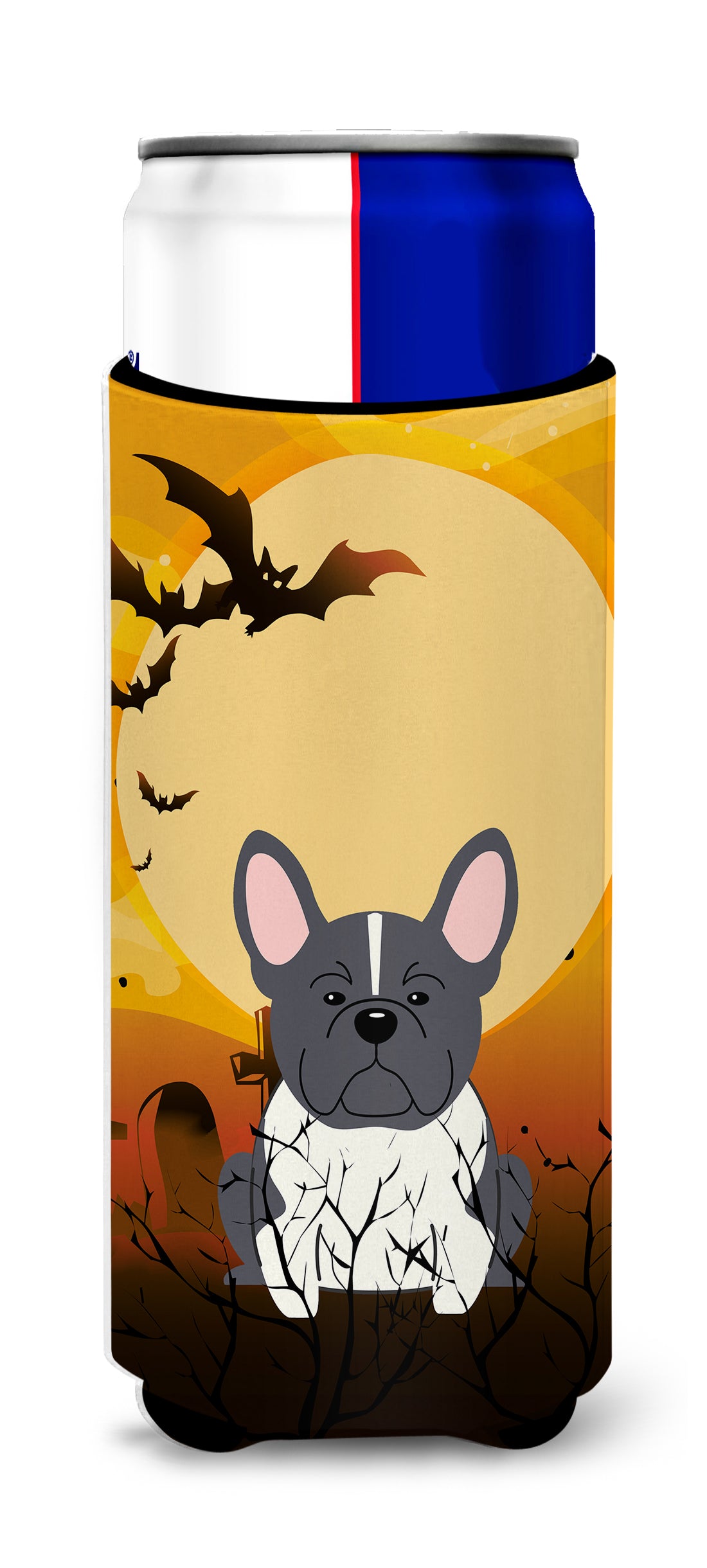 Halloween French Bulldog Black White  Ultra Hugger for slim cans BB4278MUK