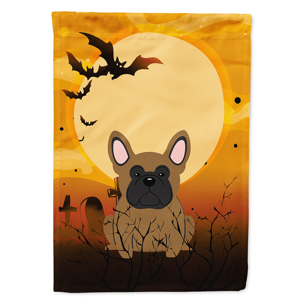 Halloween French Bulldog Brown Flag Canvas House Size BB4279CHF  the-store.com.