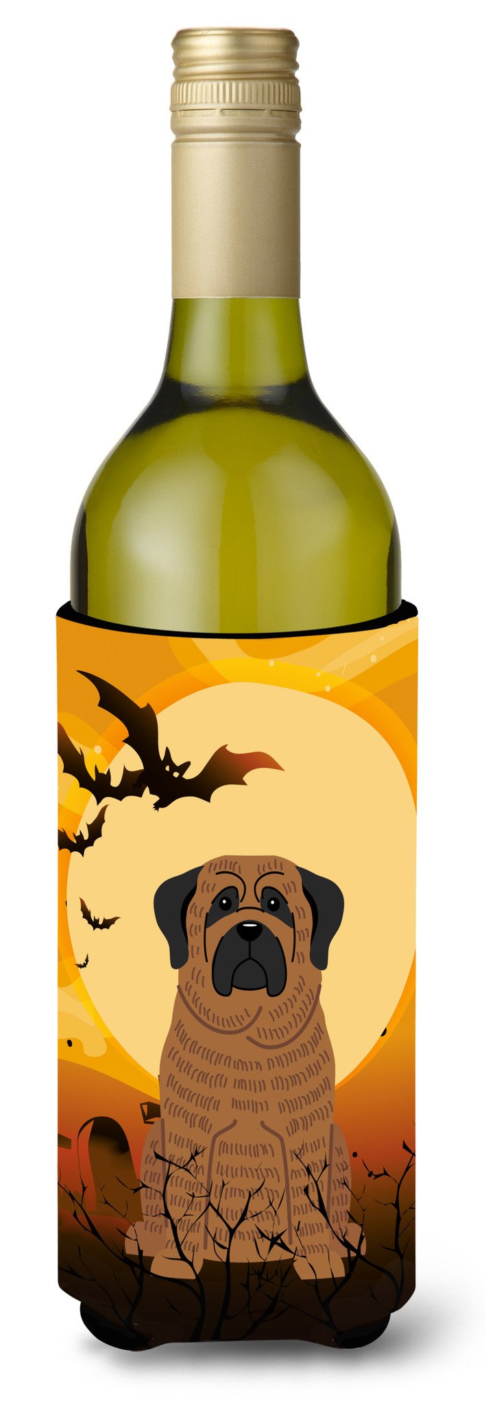 Halloween Mastiff Brindle Wine Bottle Beverge Insulator Hugger BB4281LITERK by Caroline&#39;s Treasures
