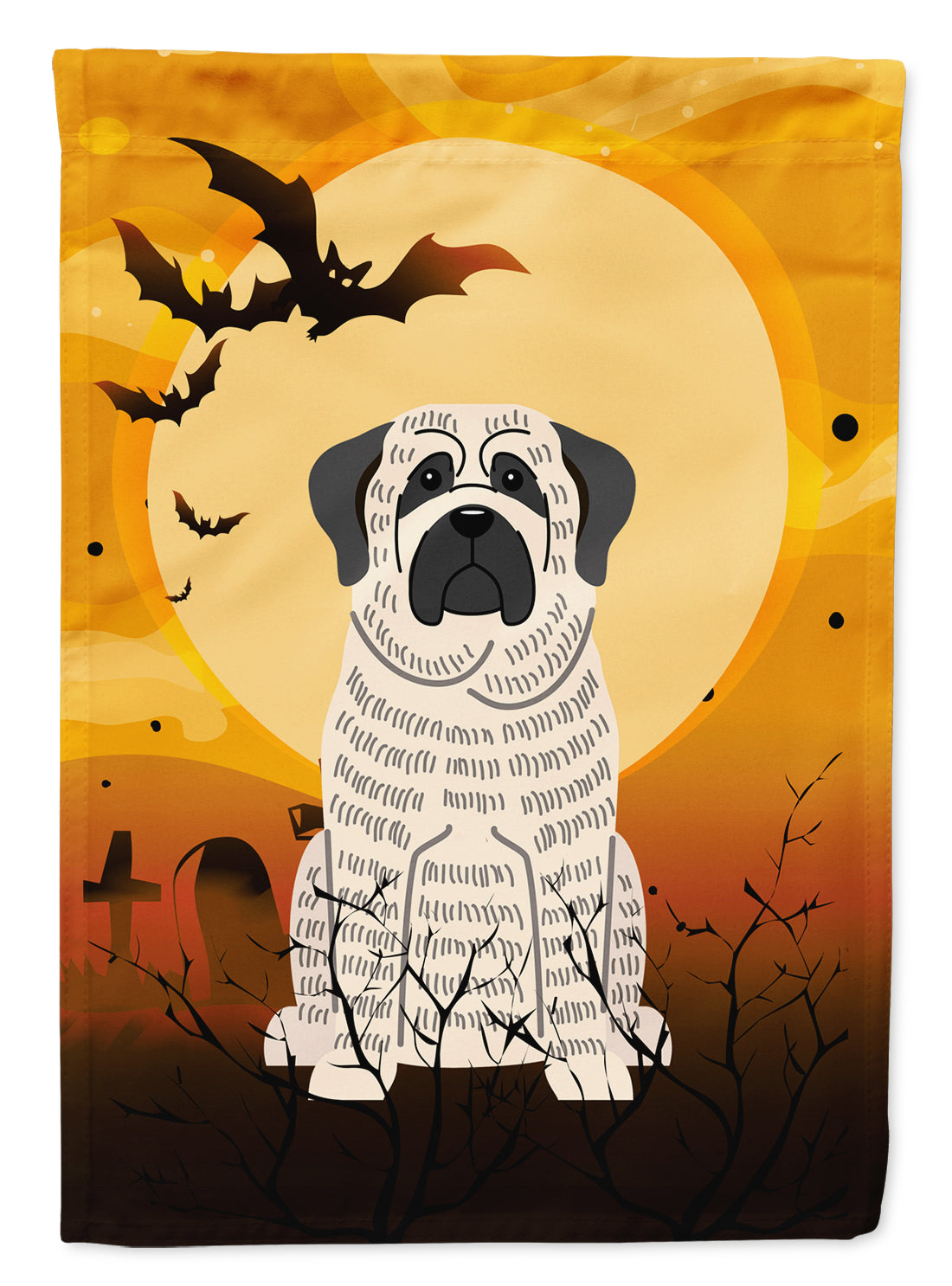 Halloween Mastiff Brindle White Flag Canvas House Size BB4282CHF  the-store.com.