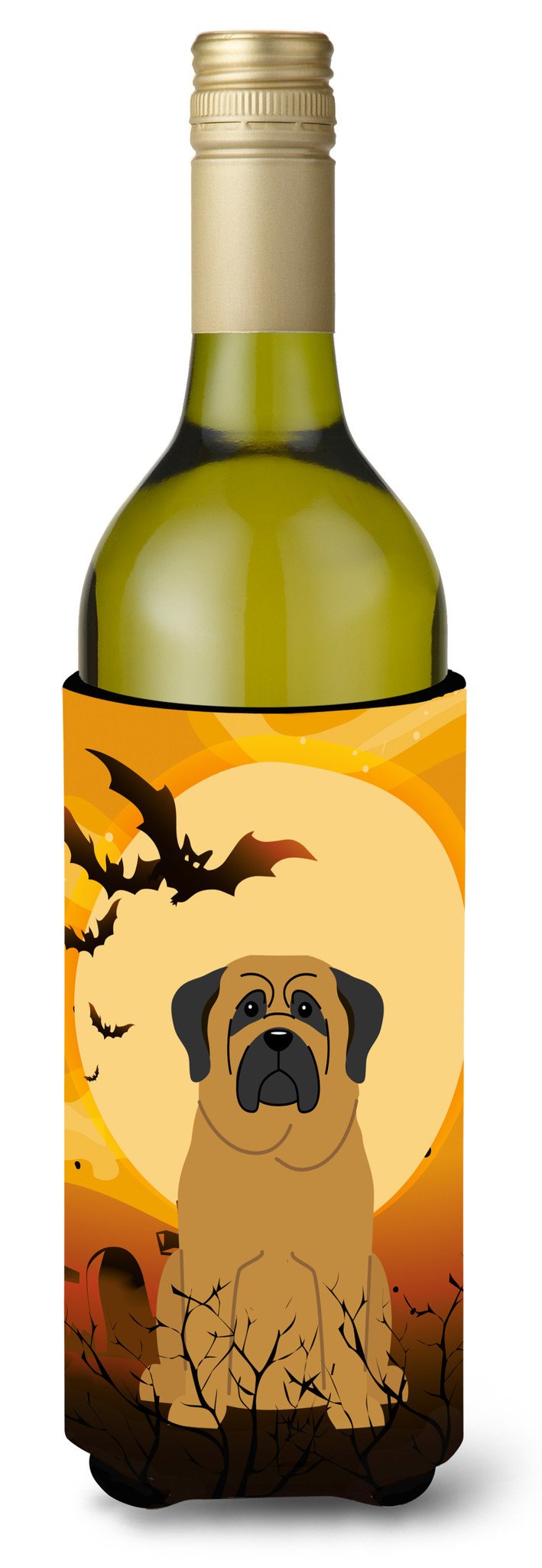 Halloween Mastiff Wine Bottle Beverge Insulator Hugger BB4284LITERK by Caroline&#39;s Treasures
