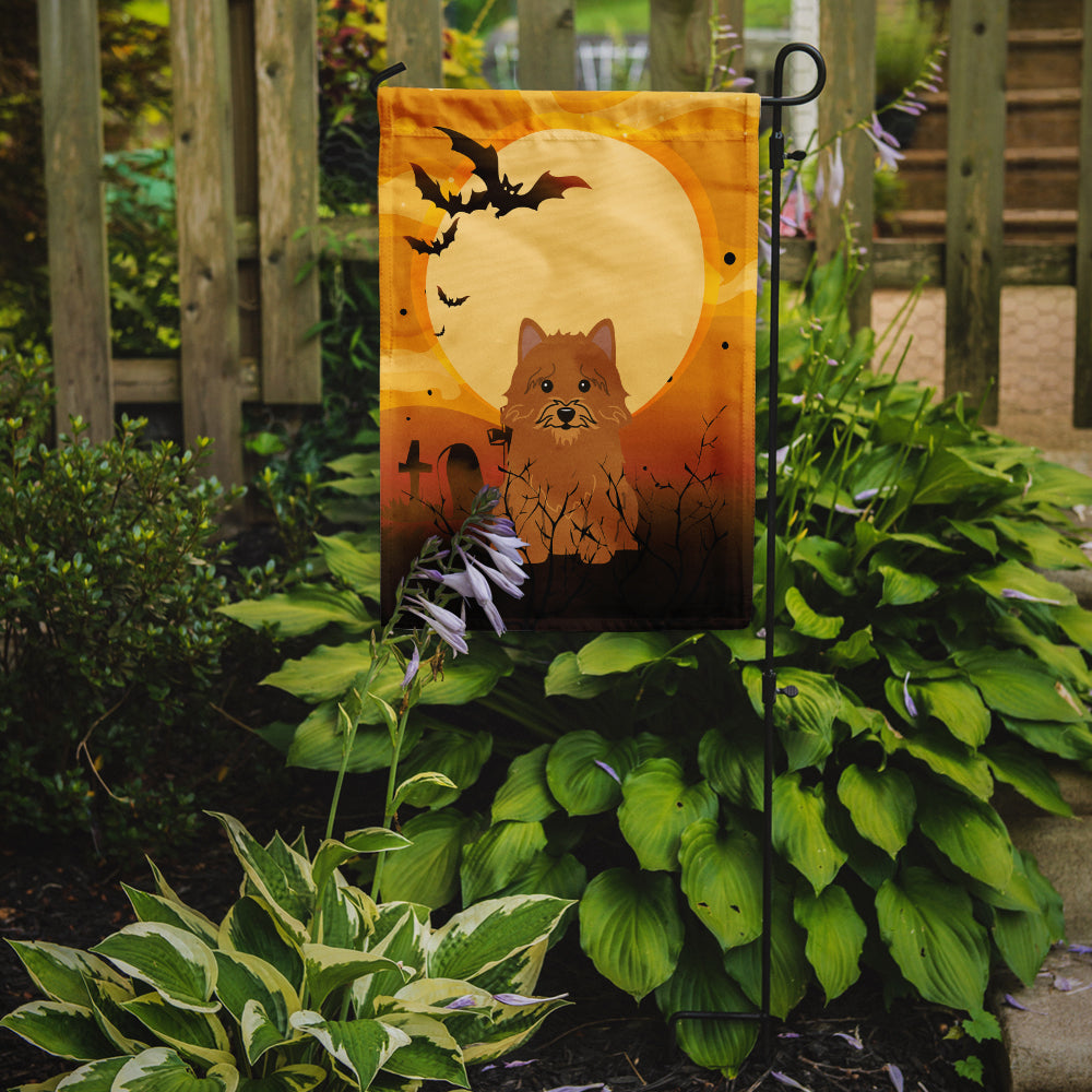 Caroline's Treasures Halloween Norwich Terrier Garden Flag - Outdoor Decorative Yard Flag BB4286GF
