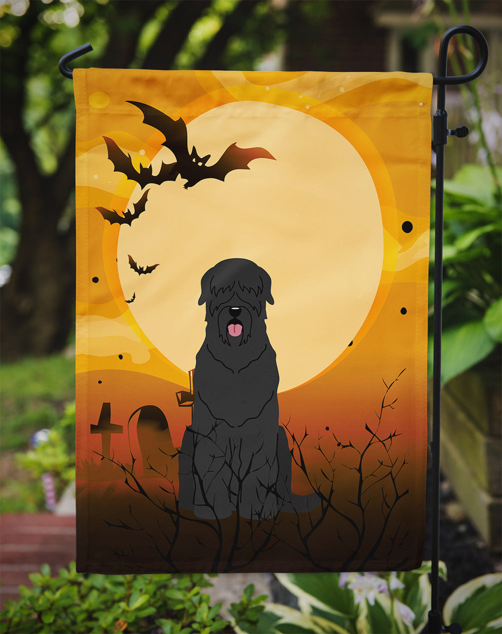 Halloween Black Russian Terrier Flag Garden Size BB4292GF