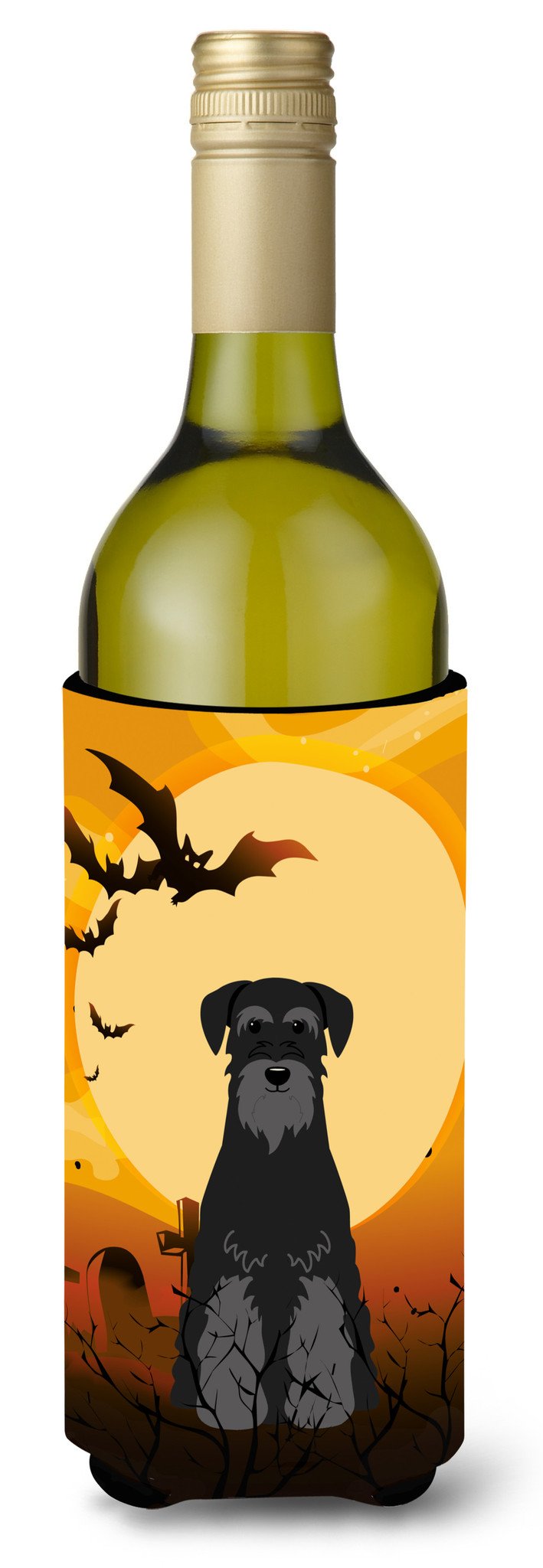 Halloween Standard Schnauzer Black Wine Bottle Beverge Insulator Hugger BB4298LITERK by Caroline&#39;s Treasures