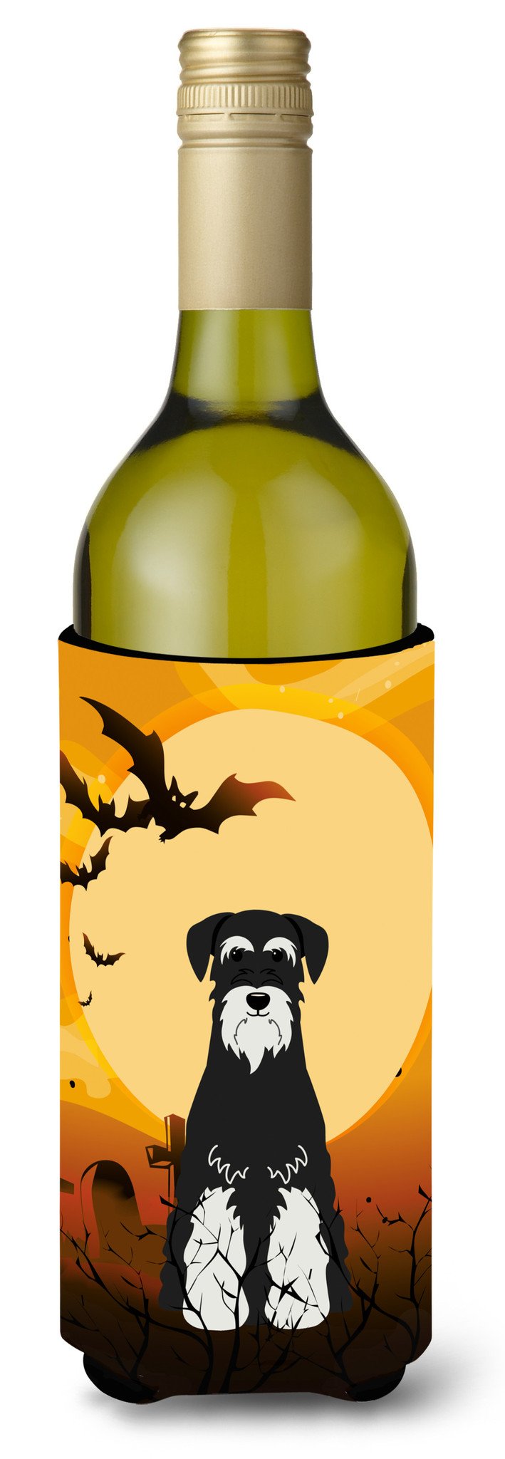 Halloween Standard Schnauzer Salt and Pepper Wine Bottle Beverge Insulator Hugger BB4299LITERK by Caroline&#39;s Treasures