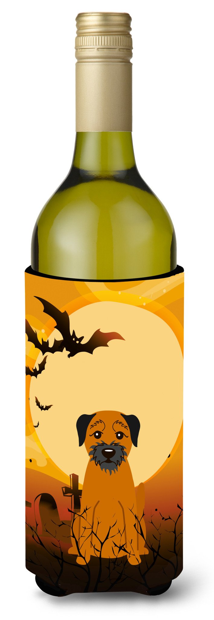 Halloween Border Terrier Wine Bottle Beverge Insulator Hugger BB4305LITERK by Caroline&#39;s Treasures