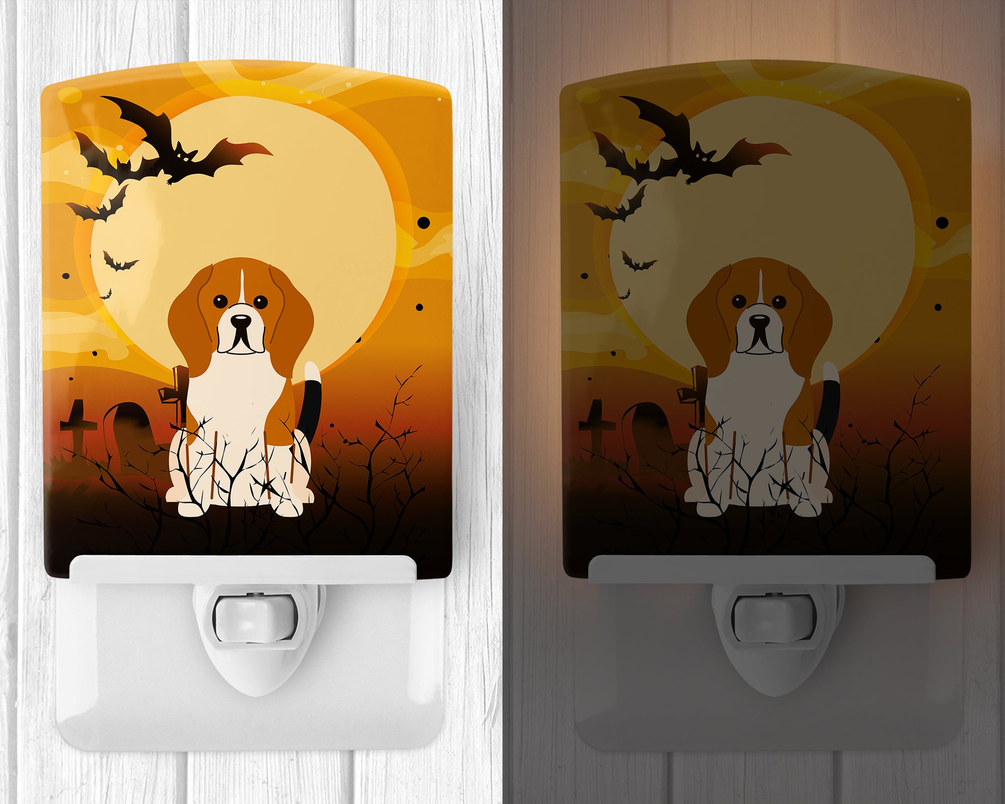 Halloween Beagle Tricolor Ceramic Night Light BB4306CNL - the-store.com