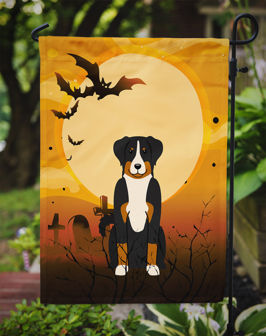 Halloween Appenzeller Sennenhund Drapeau Jardin Taille BB4309GF