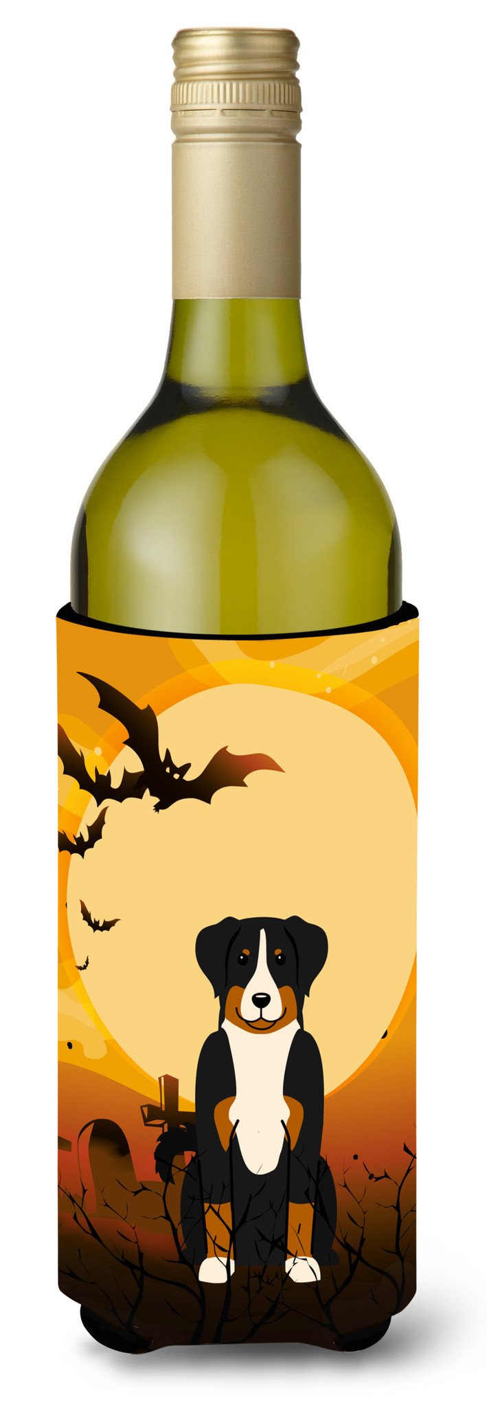 Halloween Appenzeller Sennenhund Wine Bottle Beverge Insulator Hugger BB4309LITERK by Caroline&#39;s Treasures