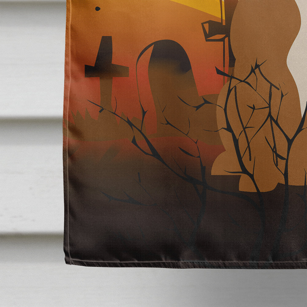 Halloween Staffordshire Bull Terrier Brown Flag Canvas House Size BB4313CHF  the-store.com.