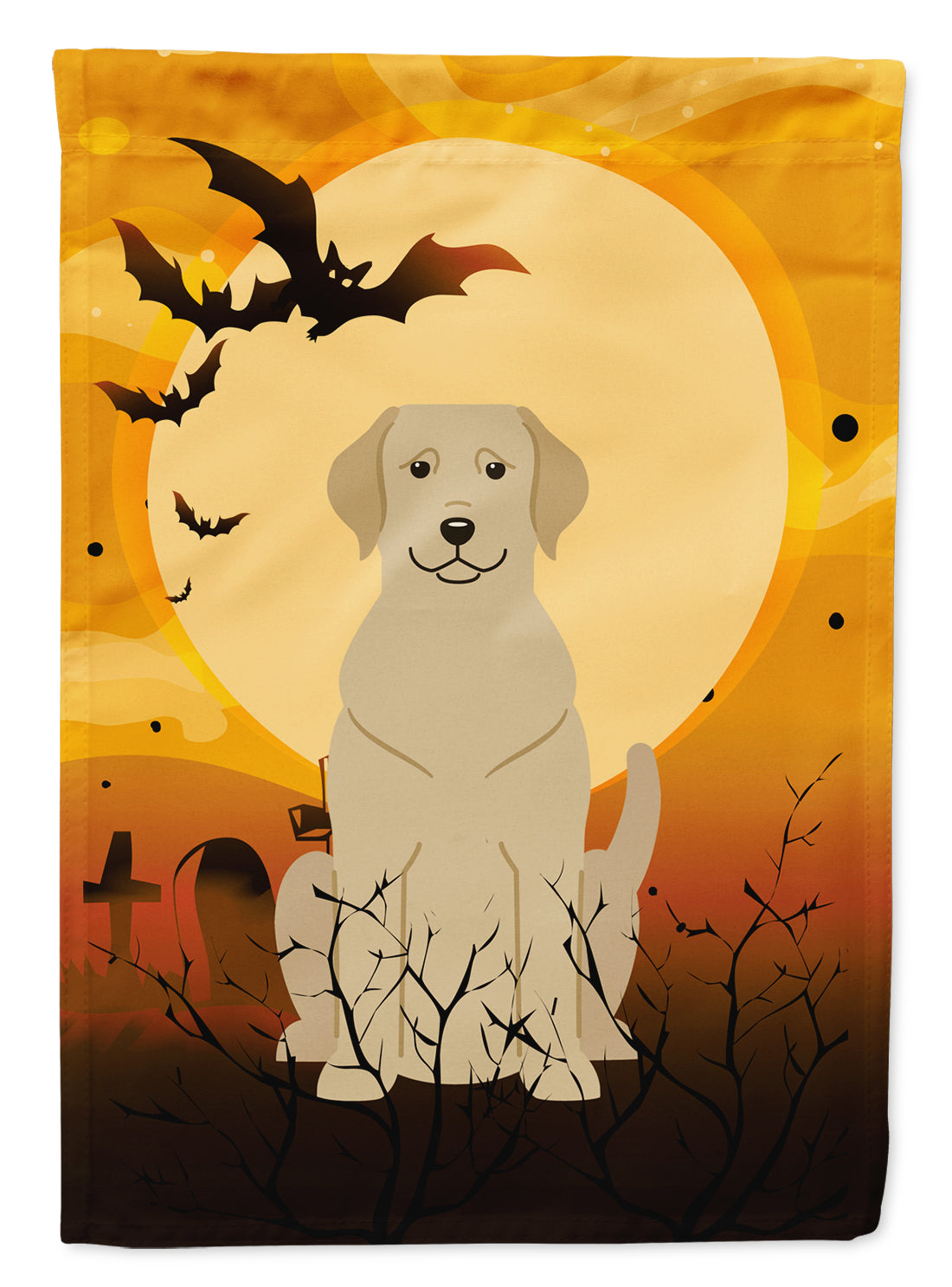 Halloween Yellow Labrador Flag Canvas House Size BB4321CHF  the-store.com.