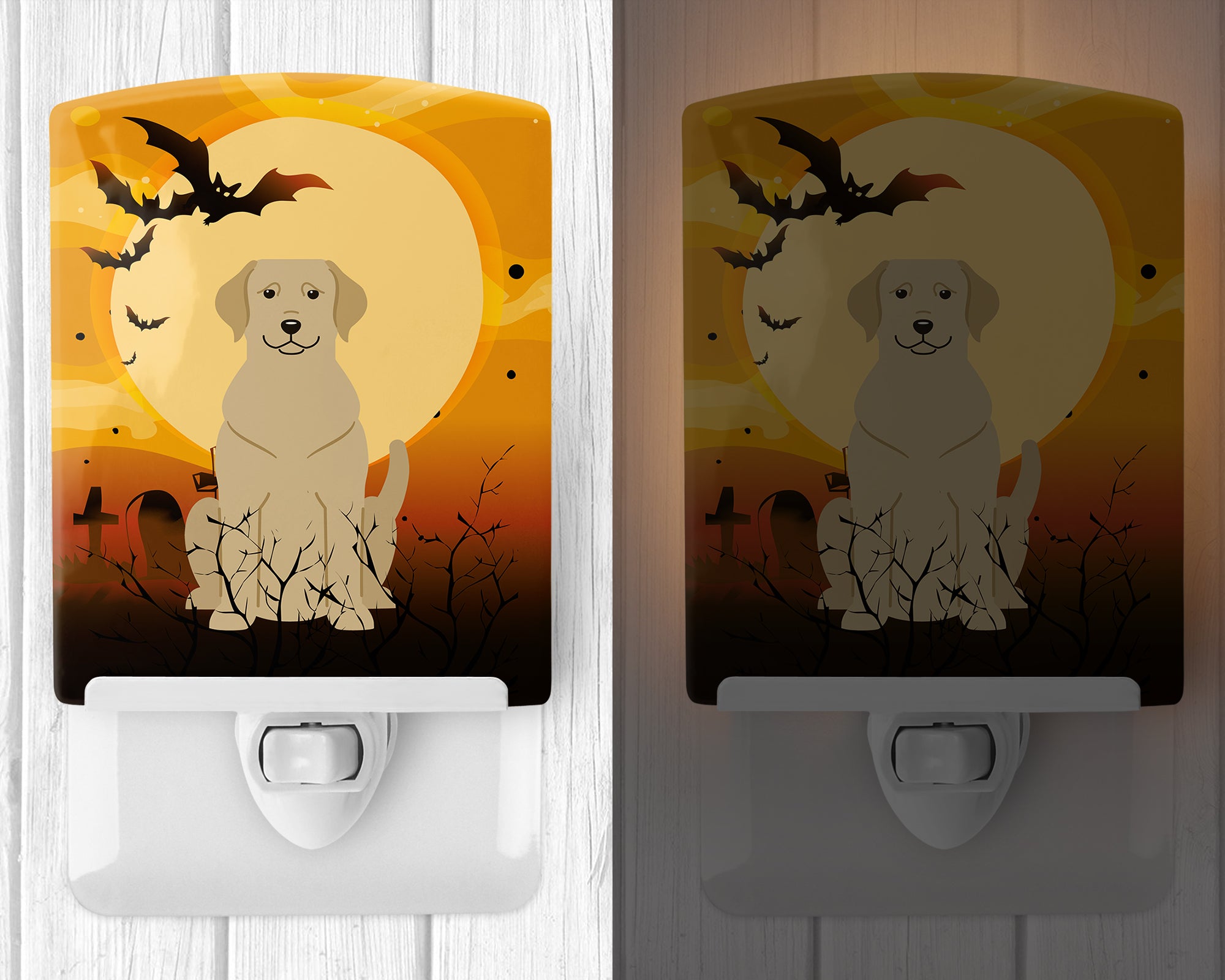 Halloween Yellow Labrador Ceramic Night Light BB4321CNL - the-store.com