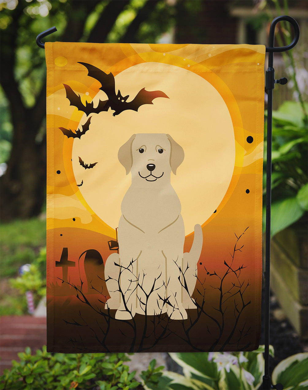 Halloween Yellow Labrador Flag Garden Size BB4321GF