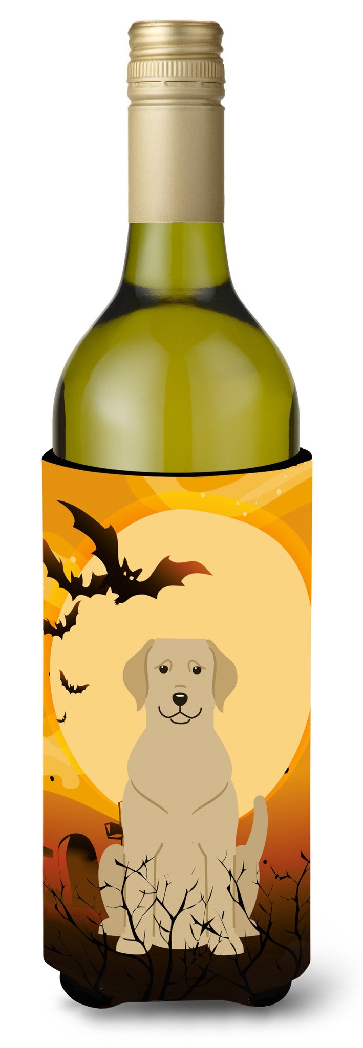 Halloween Yellow Labrador Wine Bottle Beverge Insulator Hugger BB4321LITERK by Caroline&#39;s Treasures