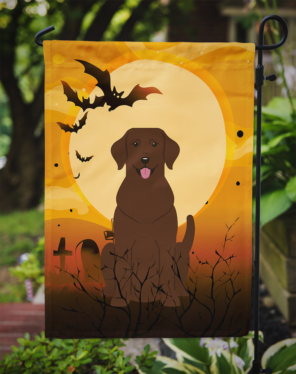 Halloween Chocolate Labrador Flag Garden Size BB4322GF