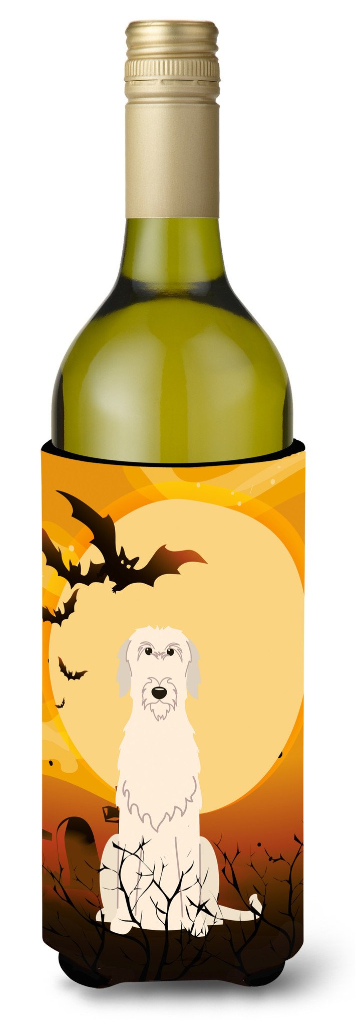 Halloween Irish Wolfhound Wine Bottle Beverge Insulator Hugger BB4331LITERK by Caroline&#39;s Treasures