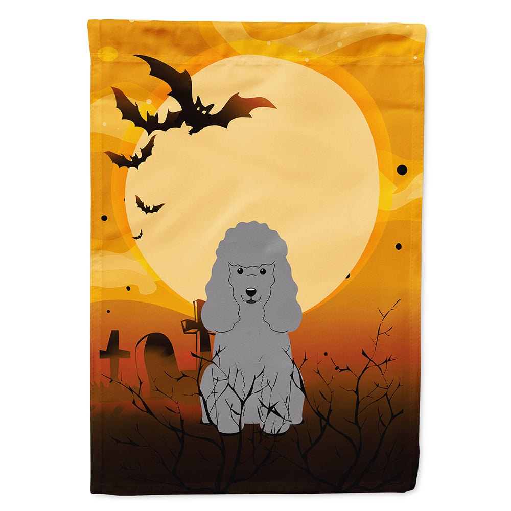 Halloween Poodle Silver Flag Canvas House Size BB4334CHF  the-store.com.