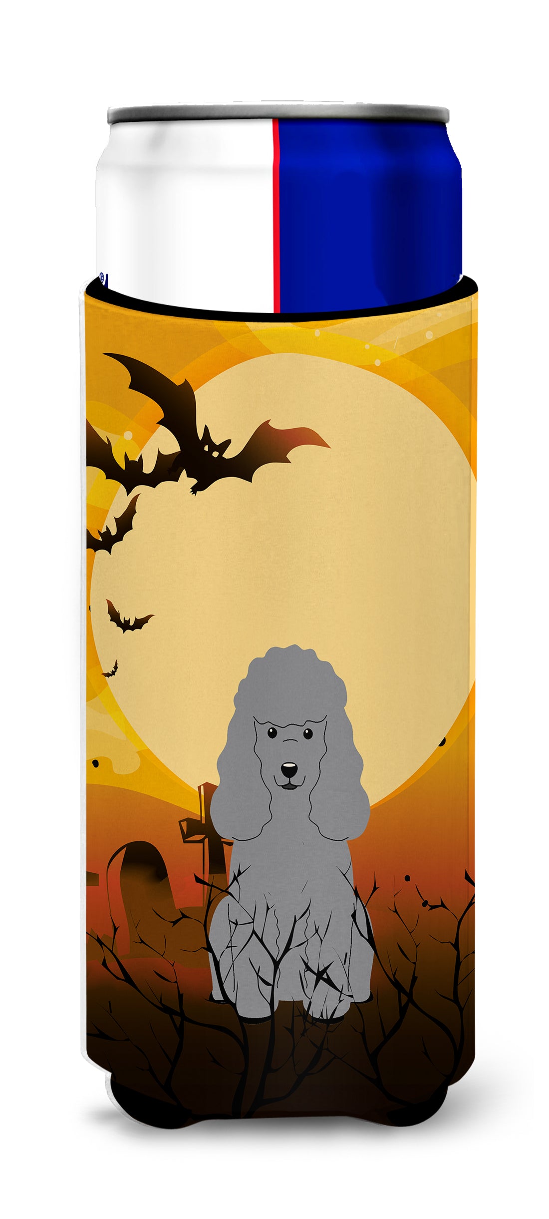 Halloween Poodle Silver  Ultra Hugger for slim cans BB4334MUK  the-store.com.