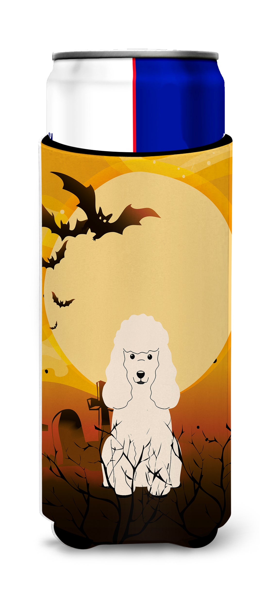 Halloween Poodle White  Ultra Hugger for slim cans BB4336MUK  the-store.com.