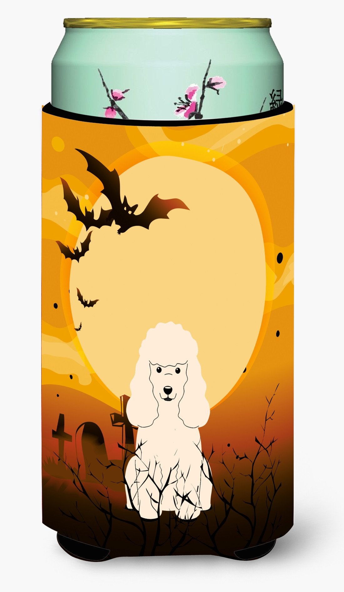 Halloween Poodle White Tall Boy Beverage Insulator Hugger BB4336TBC by Caroline&#39;s Treasures