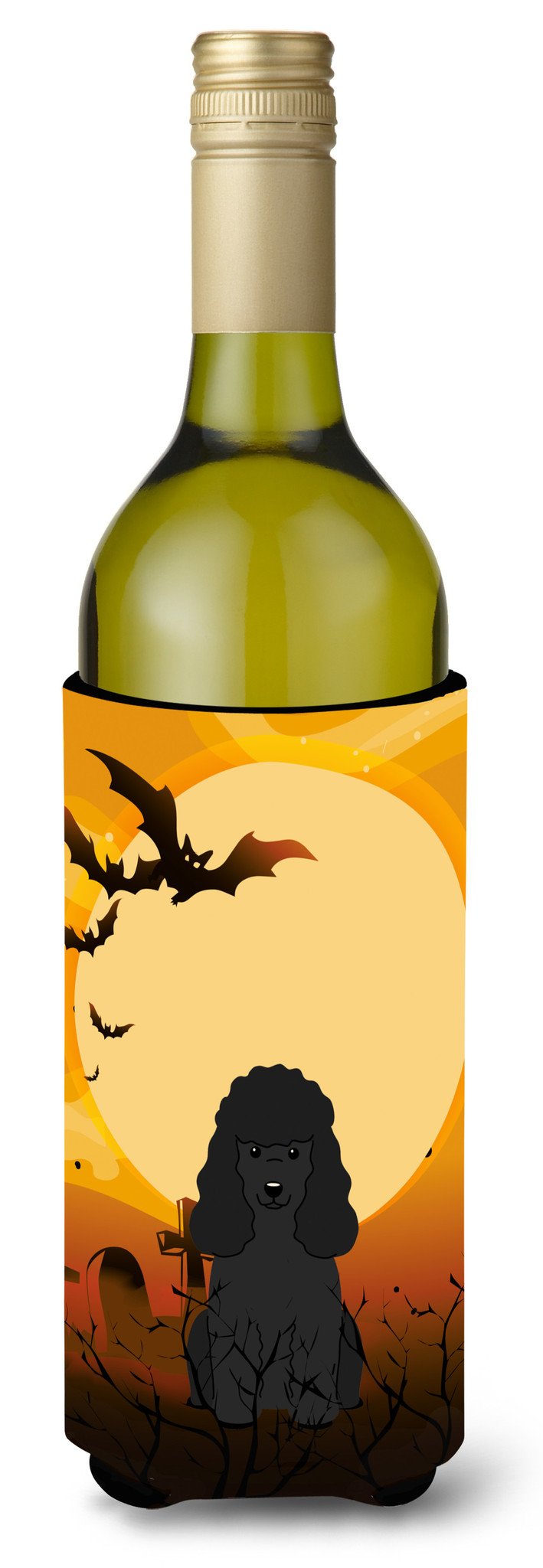 Halloween Poodle Black Wine Bottle Beverge Insulator Hugger BB4337LITERK by Caroline&#39;s Treasures