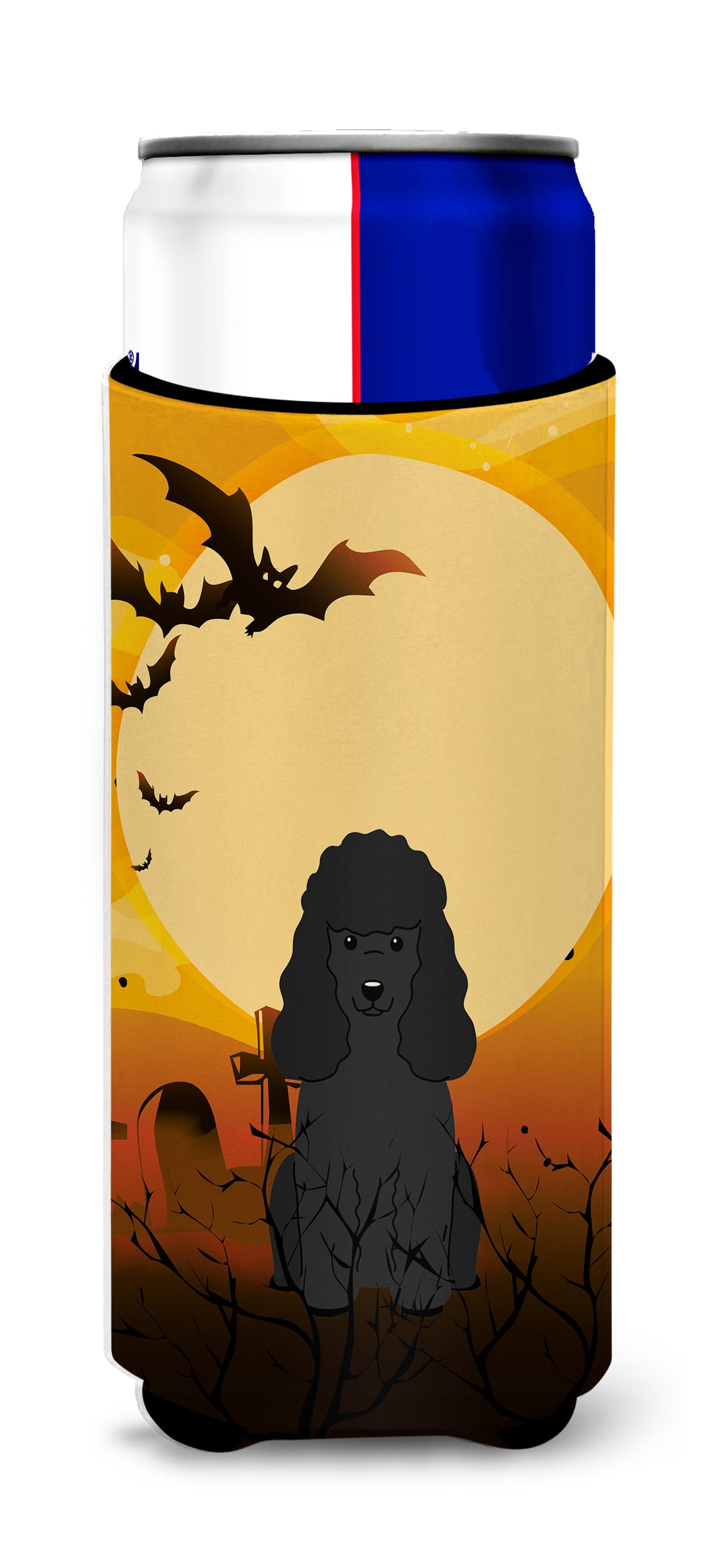 Halloween Poodle Black  Ultra Hugger for slim cans BB4337MUK  the-store.com.