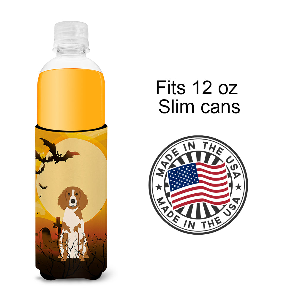 Halloween Brittany Spaniel  Ultra Hugger for slim cans BB4338MUK  the-store.com.