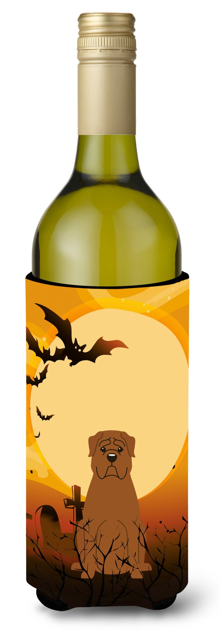 Halloween Dogue de Bourdeaux Wine Bottle Beverge Insulator Hugger BB4339LITERK by Caroline's Treasures