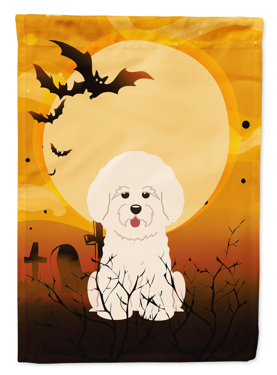 Halloween Bichon Frise Flag Canvas House Size BB4341CHF  the-store.com.