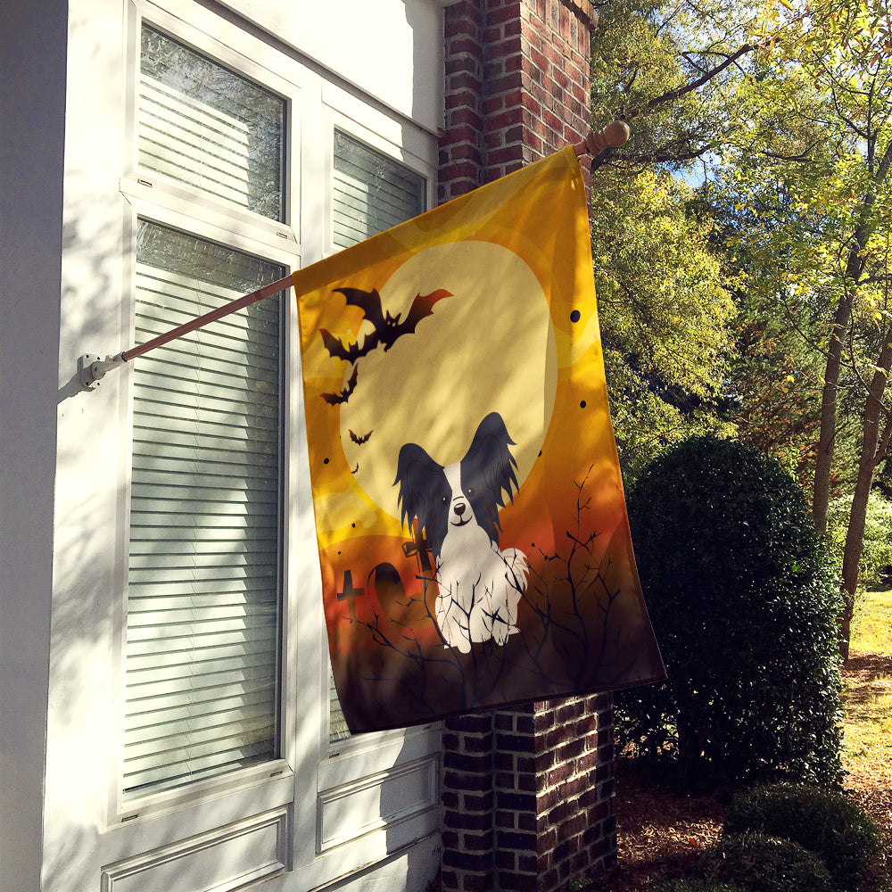 Halloween Papillon Black White Flag Canvas House Size BB4342CHF