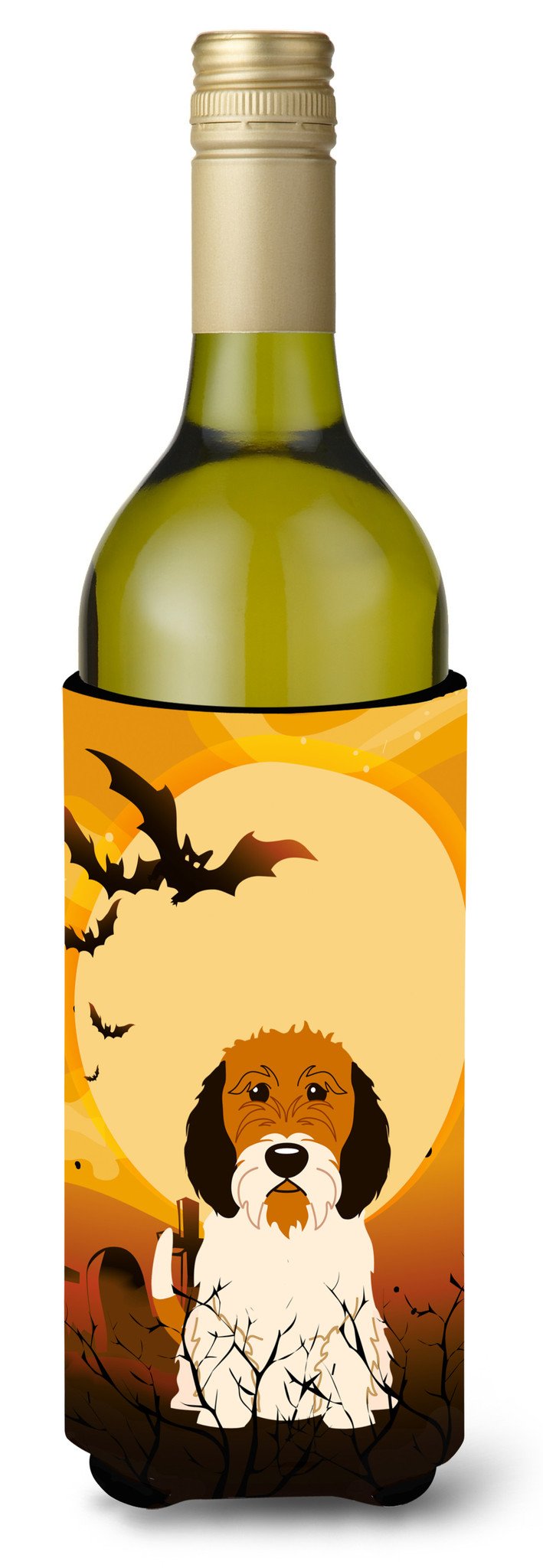 Halloween Petit Basset Griffon Veenden Wine Bottle Beverge Insulator Hugger BB4345LITERK by Caroline's Treasures