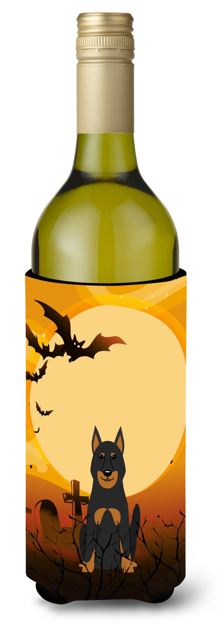 Halloween Beauce Shepherd Dog Wine Bottle Beverge Insulator Hugger BB4346LITERK by Caroline's Treasures