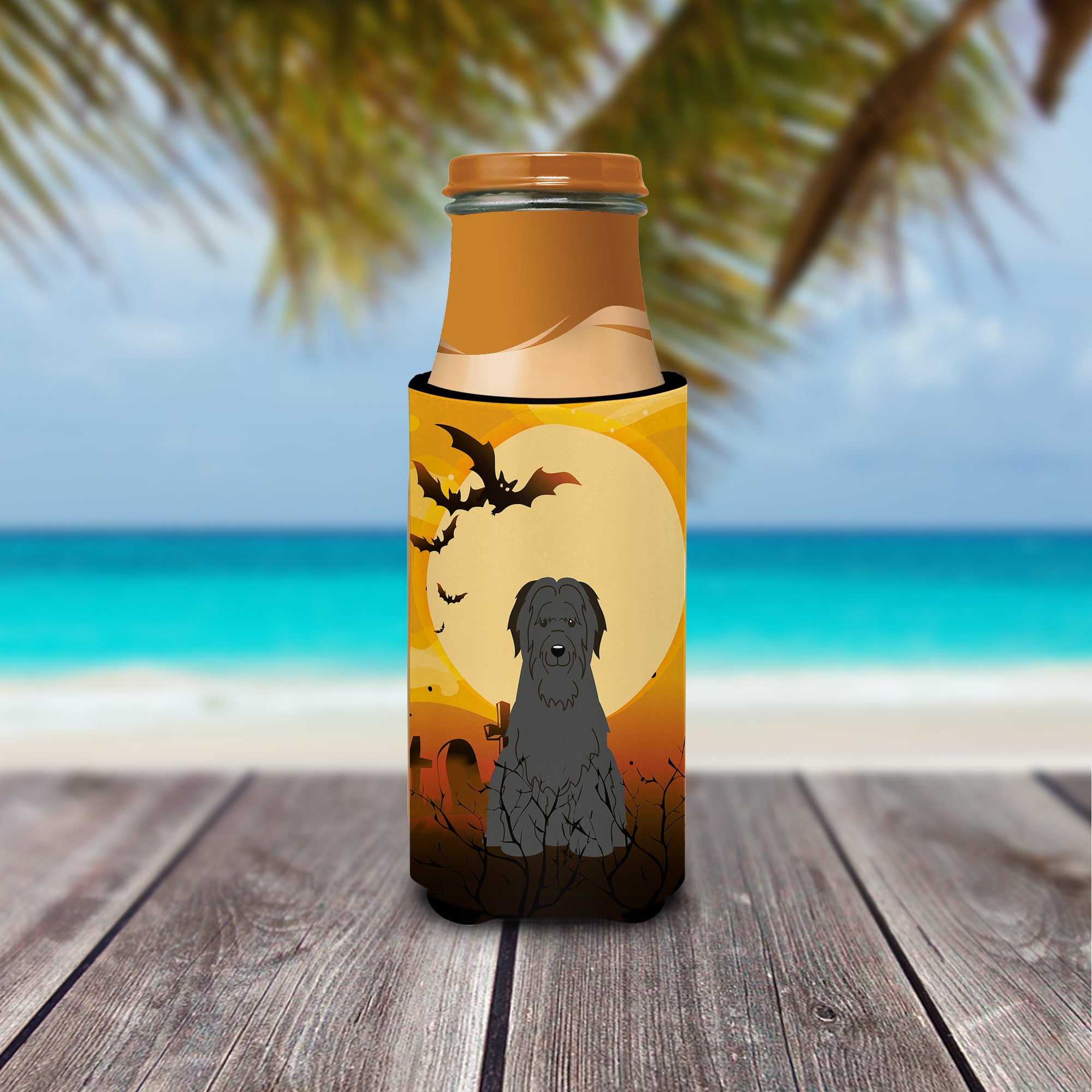 Halloween Briard Black  Ultra Hugger for slim cans BB4347MUK  the-store.com.