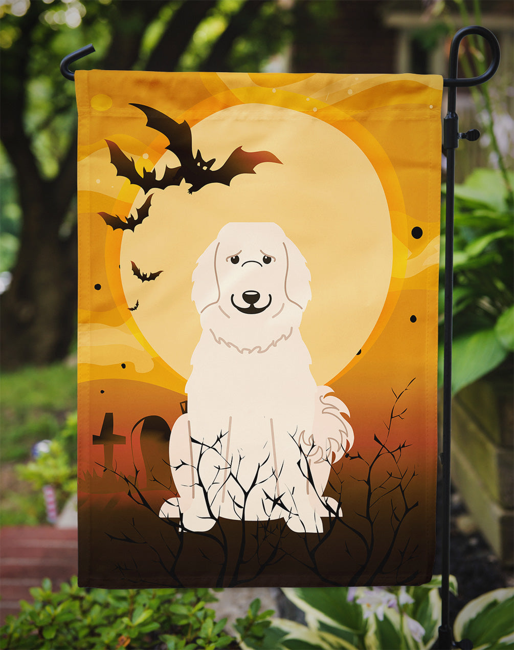 Halloween Great Pyrenese Flag Garden Size BB4349GF  the-store.com.