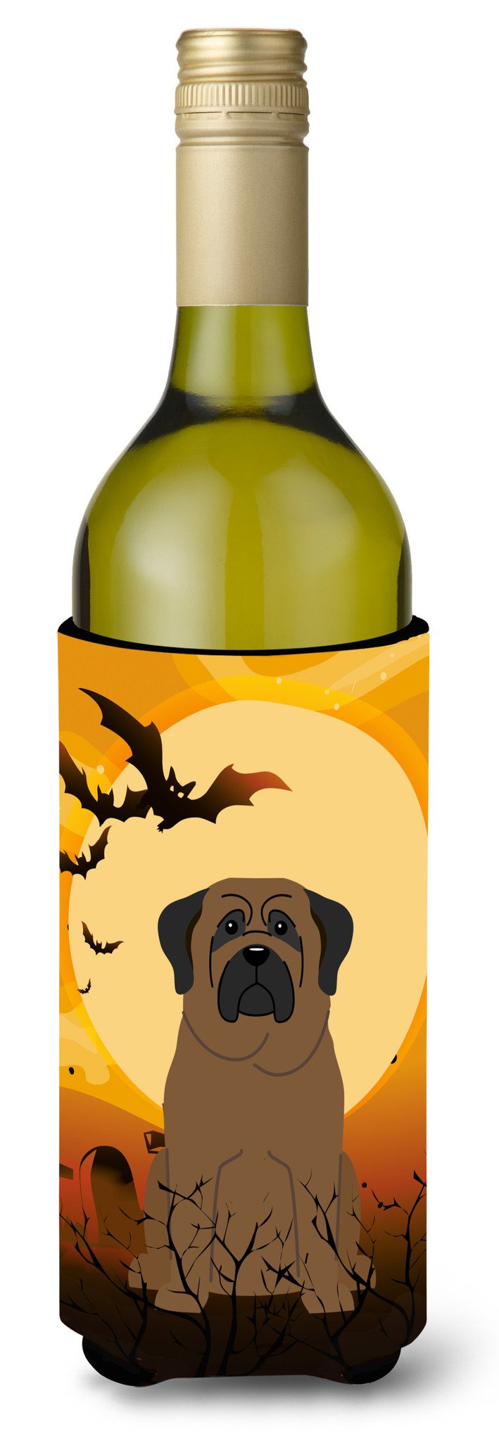 Halloween Bullmastiff Wine Bottle Beverge Insulator Hugger BB4350LITERK by Caroline&#39;s Treasures