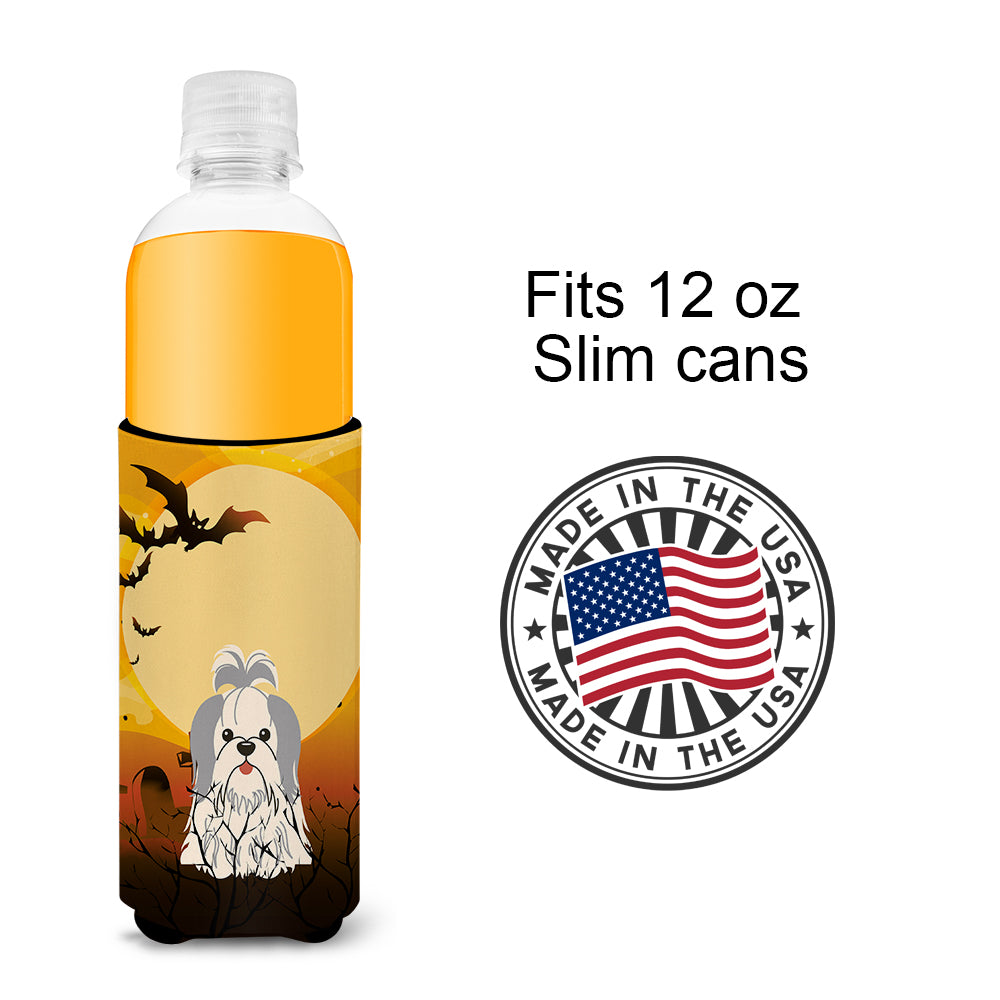 Halloween Shih Tzu Silver White  Ultra Hugger for slim cans BB4351MUK