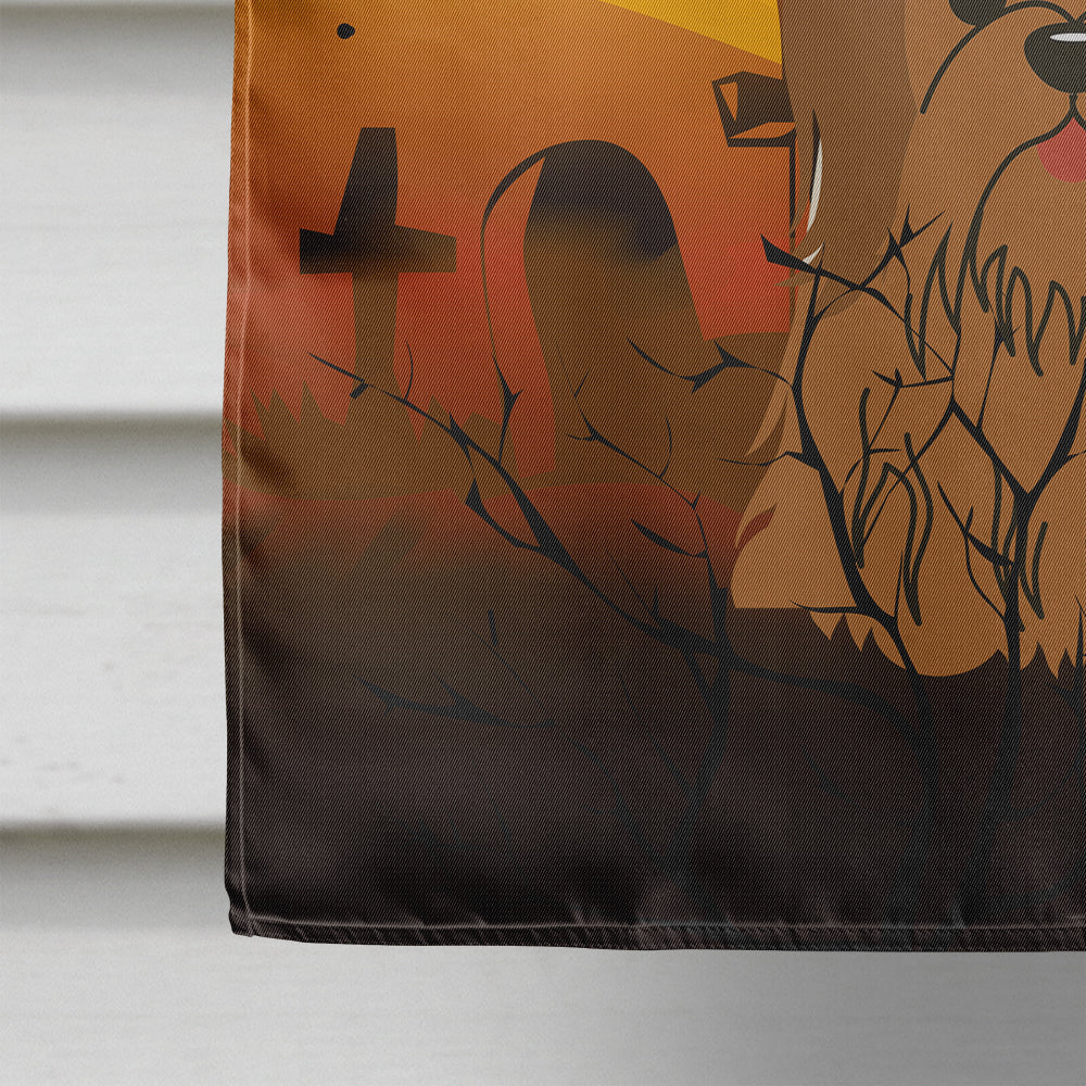 Halloween Shih Tzu Silver Chocolate Flag Canvas House Size BB4352CHF  the-store.com.