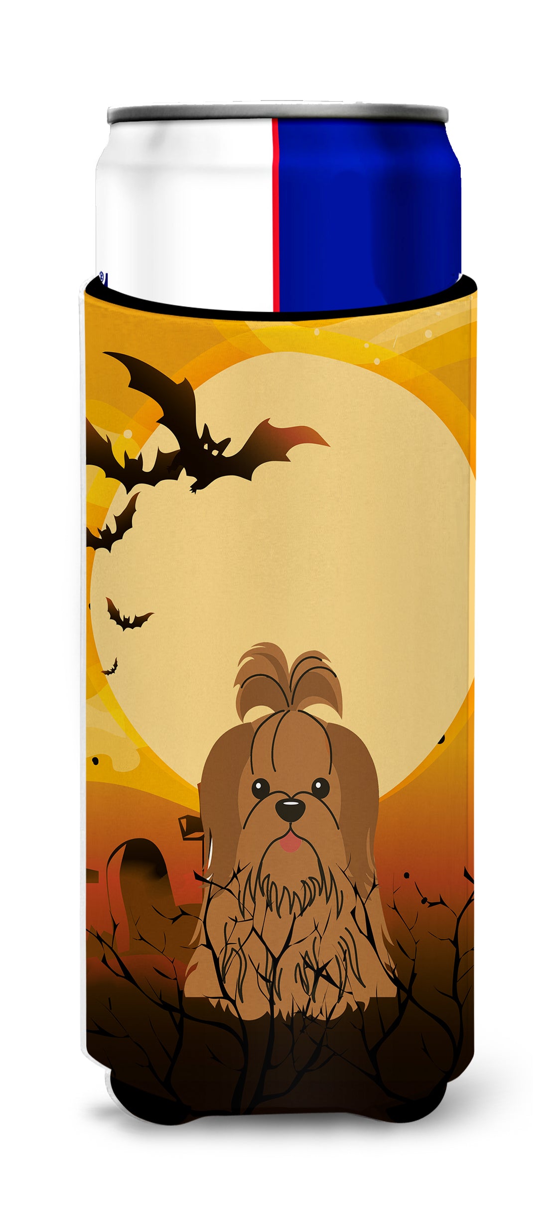 Halloween Shih Tzu Silver Chocolate  Ultra Hugger for slim cans BB4352MUK  the-store.com.